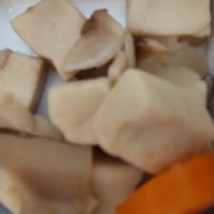 レンジで高野豆腐と野菜煮 (ガスコンロ故障～)